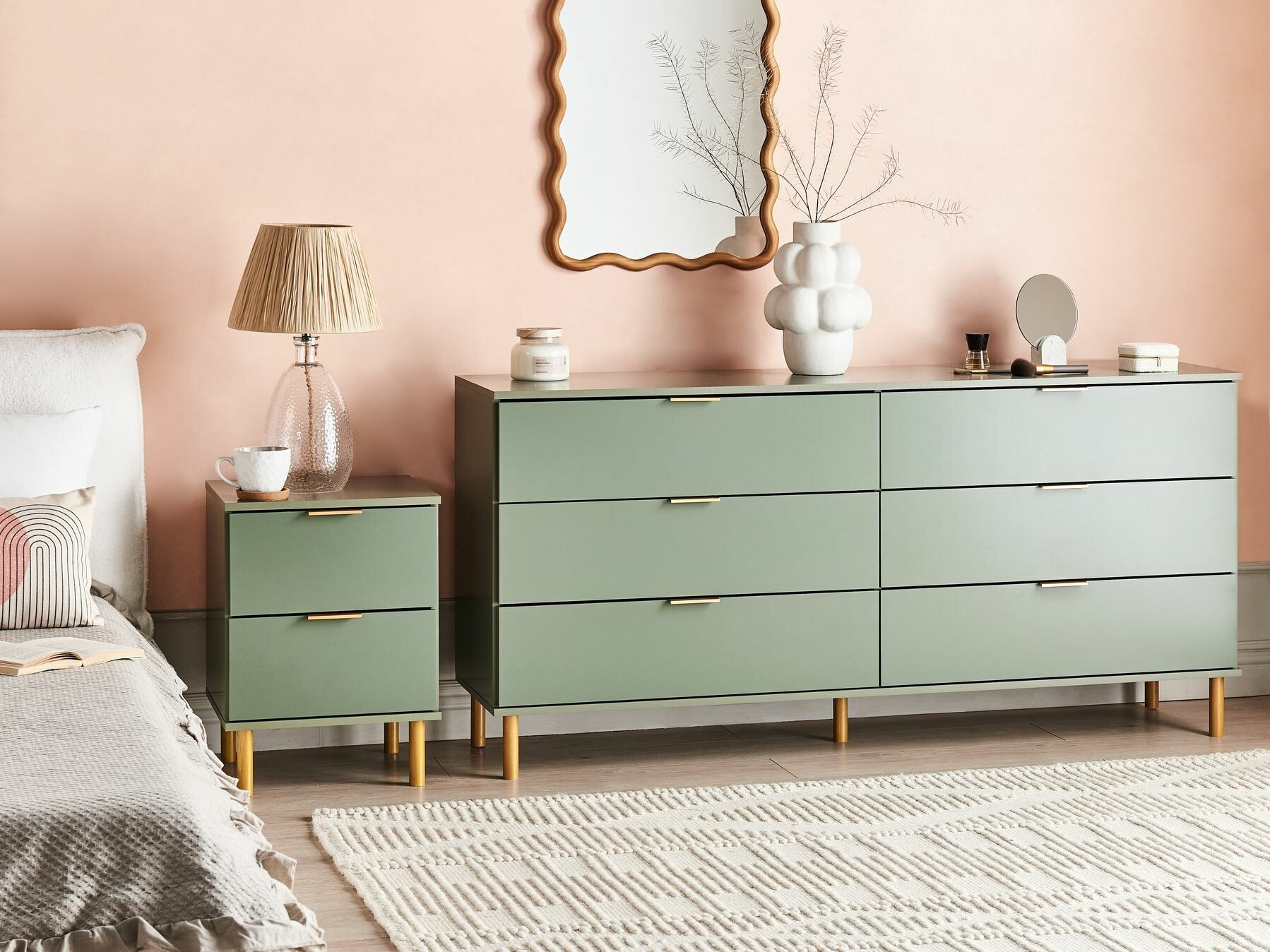 Noćni ormarić Berwyn 2384 (Zelena)