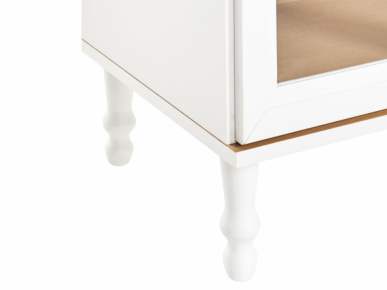 Polica Berwyn 2385 (Bijela + Svijetlo drvo)