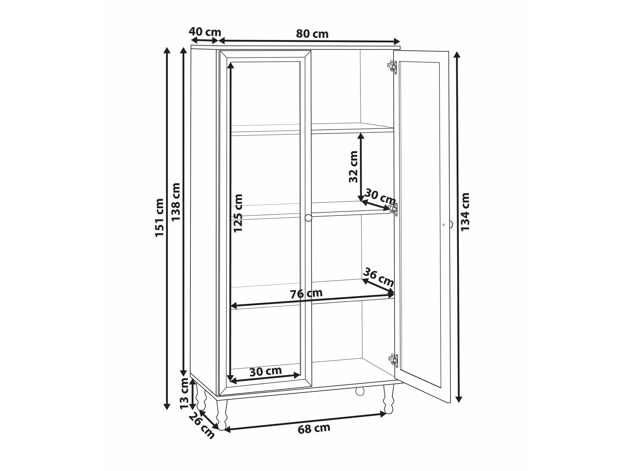 Polica Berwyn 2385 (Bijela + Svijetlo drvo)