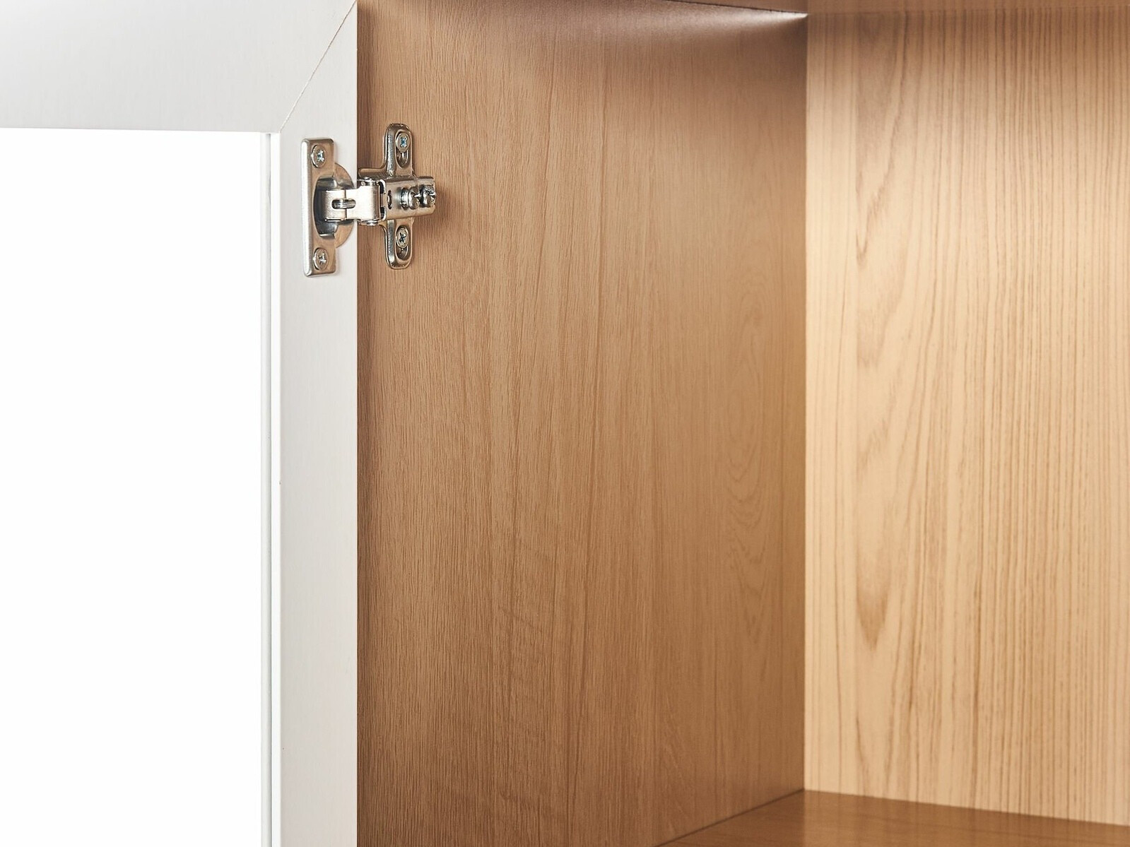 Polica Berwyn 2386 (Bijela + Svijetlo drvo)