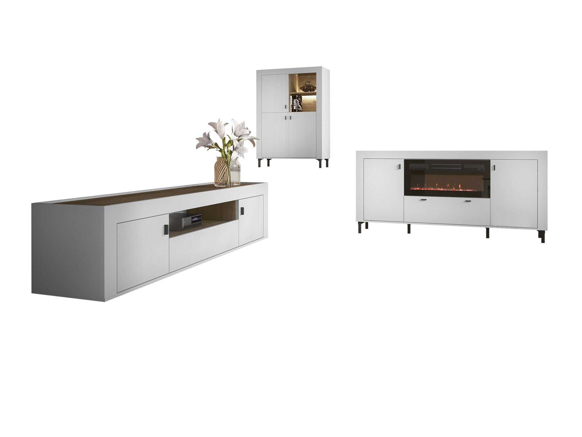 Set za dnevni boravak Mormavu 115 (Mat bijela)