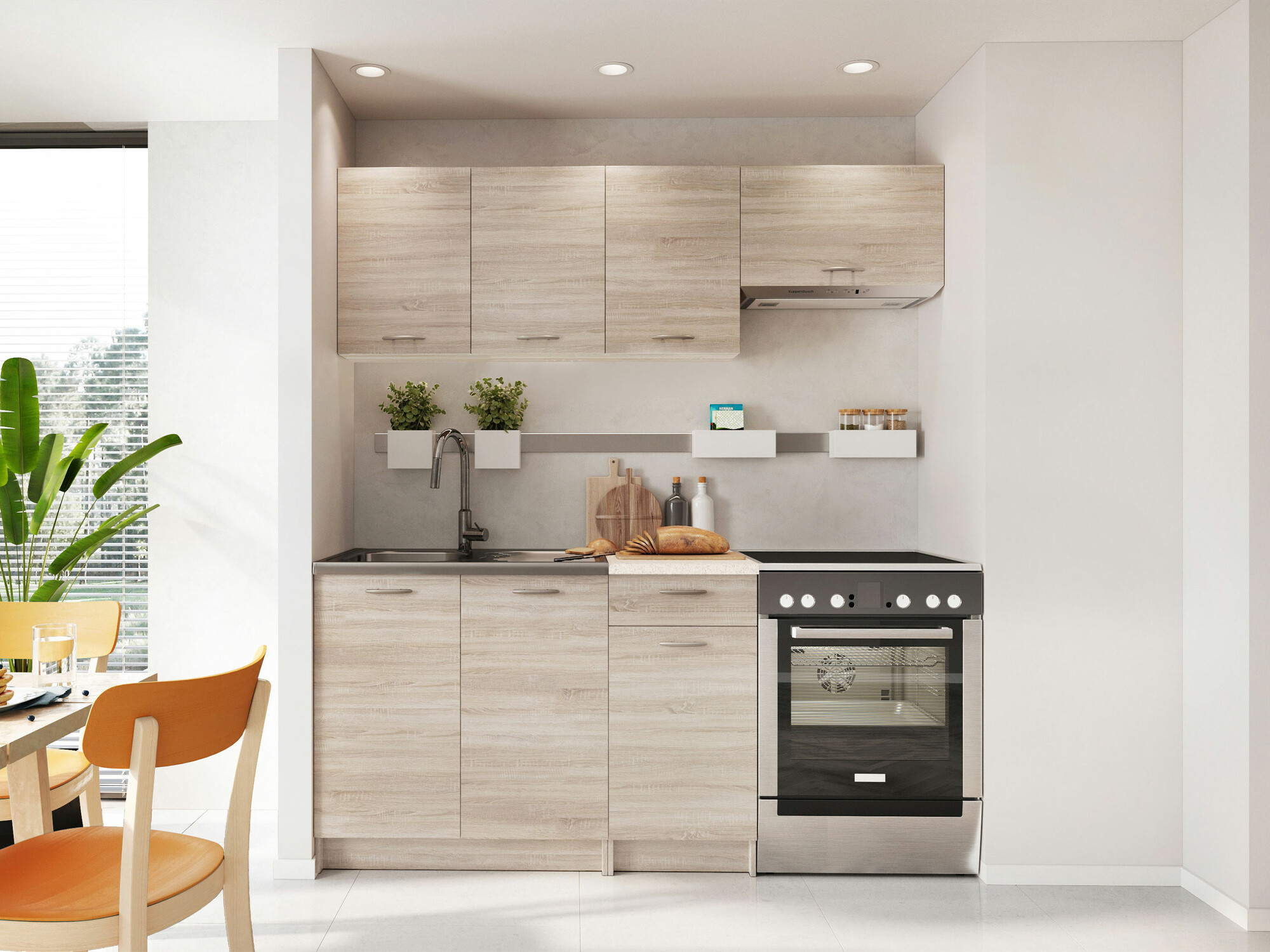 Kuhinjski set Ota (Sonoma hrast + Bež)