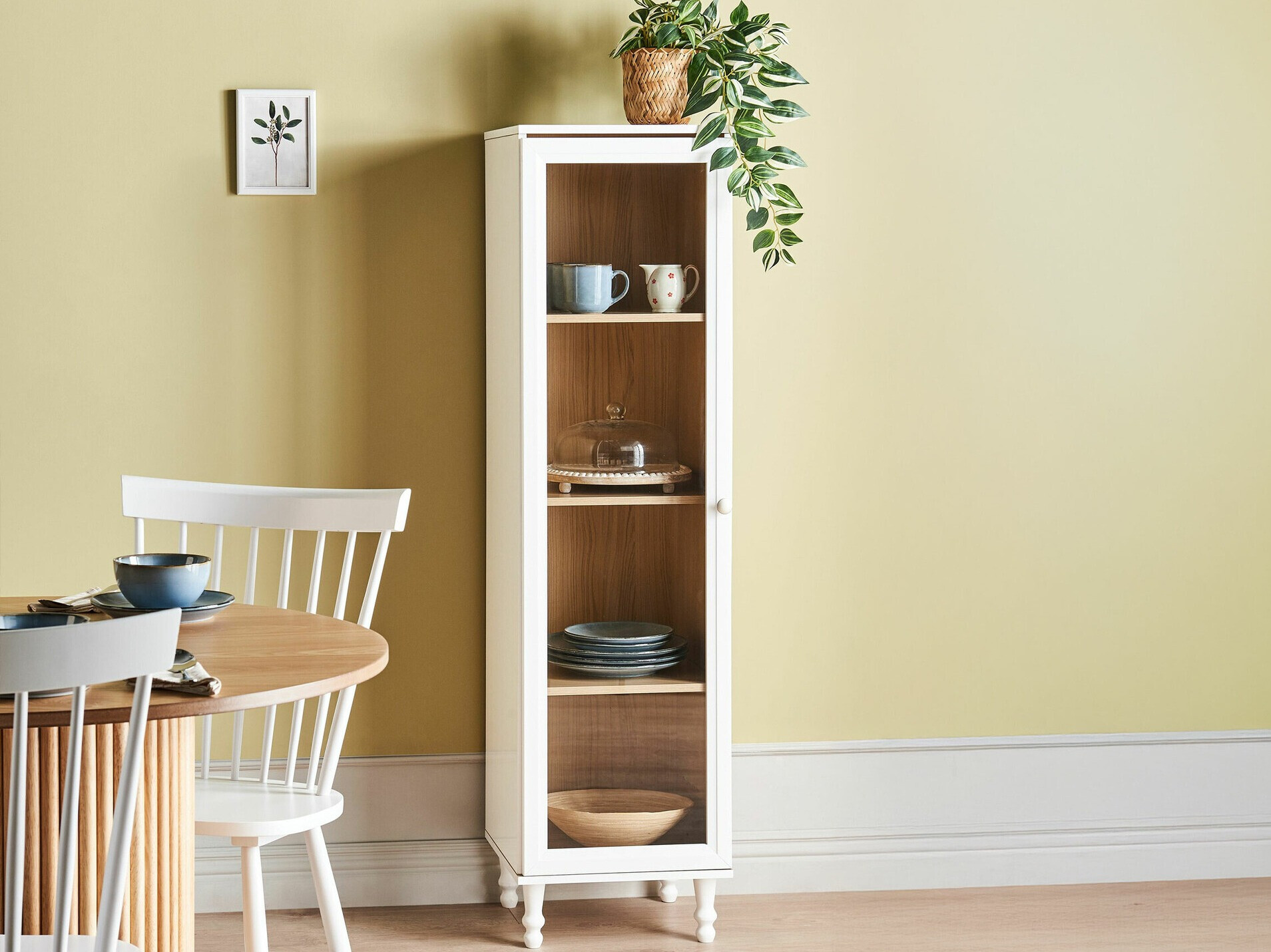 Polica Berwyn 2386 (Bijela + Svijetlo drvo)