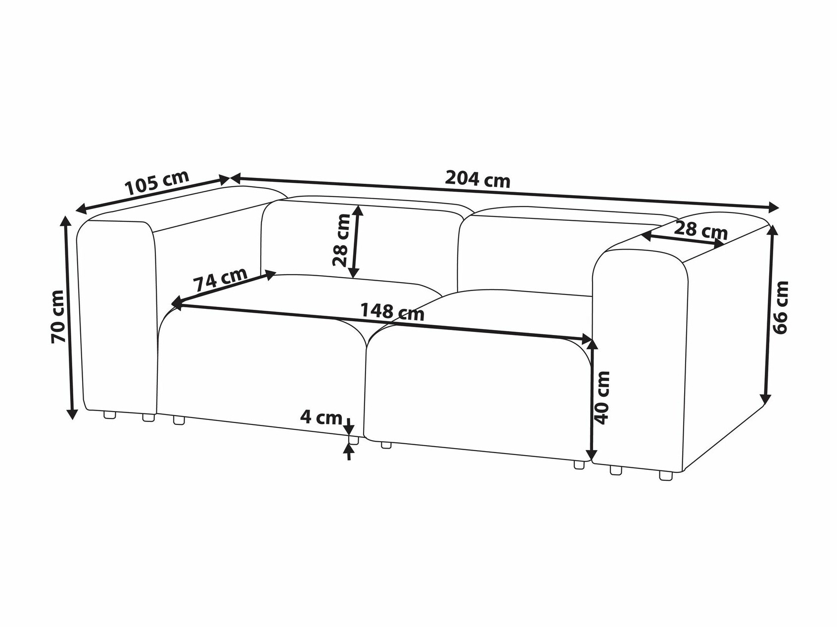 Modularan kauč Balcoro 101 (Bež)