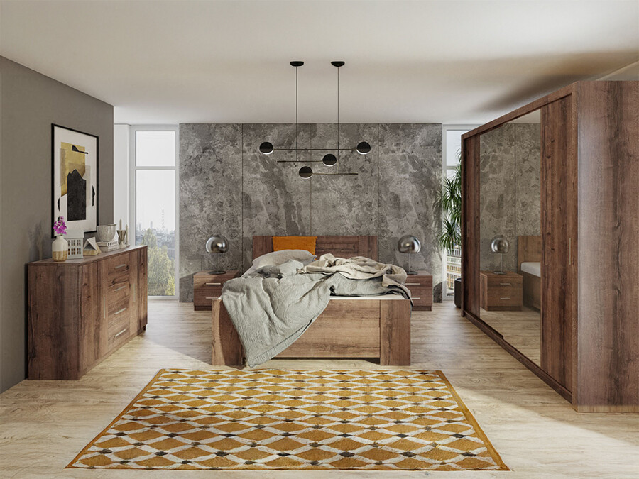 Set za spavaću sobu Catromi 115 (Hrast Monastery)