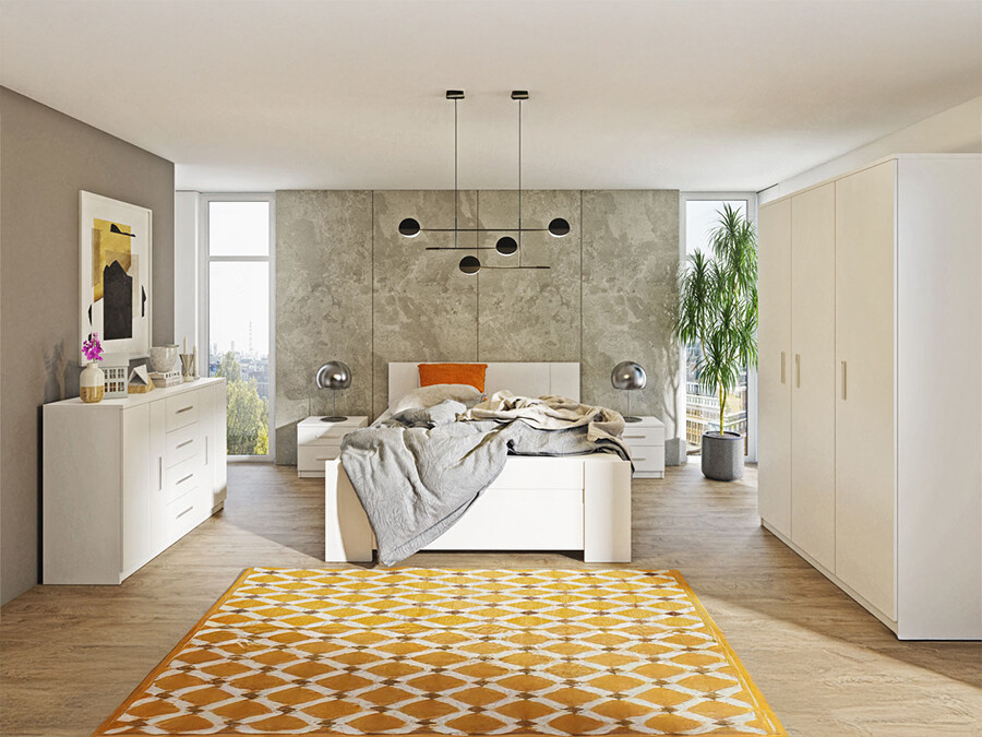 Set za spavaću sobu Catromi 123 (Bijela)