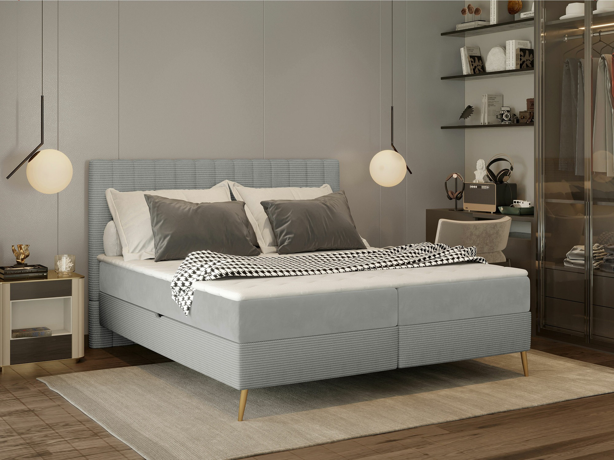 Boxspring krevet Indiana 159 (Poso 55 + Paros 05)