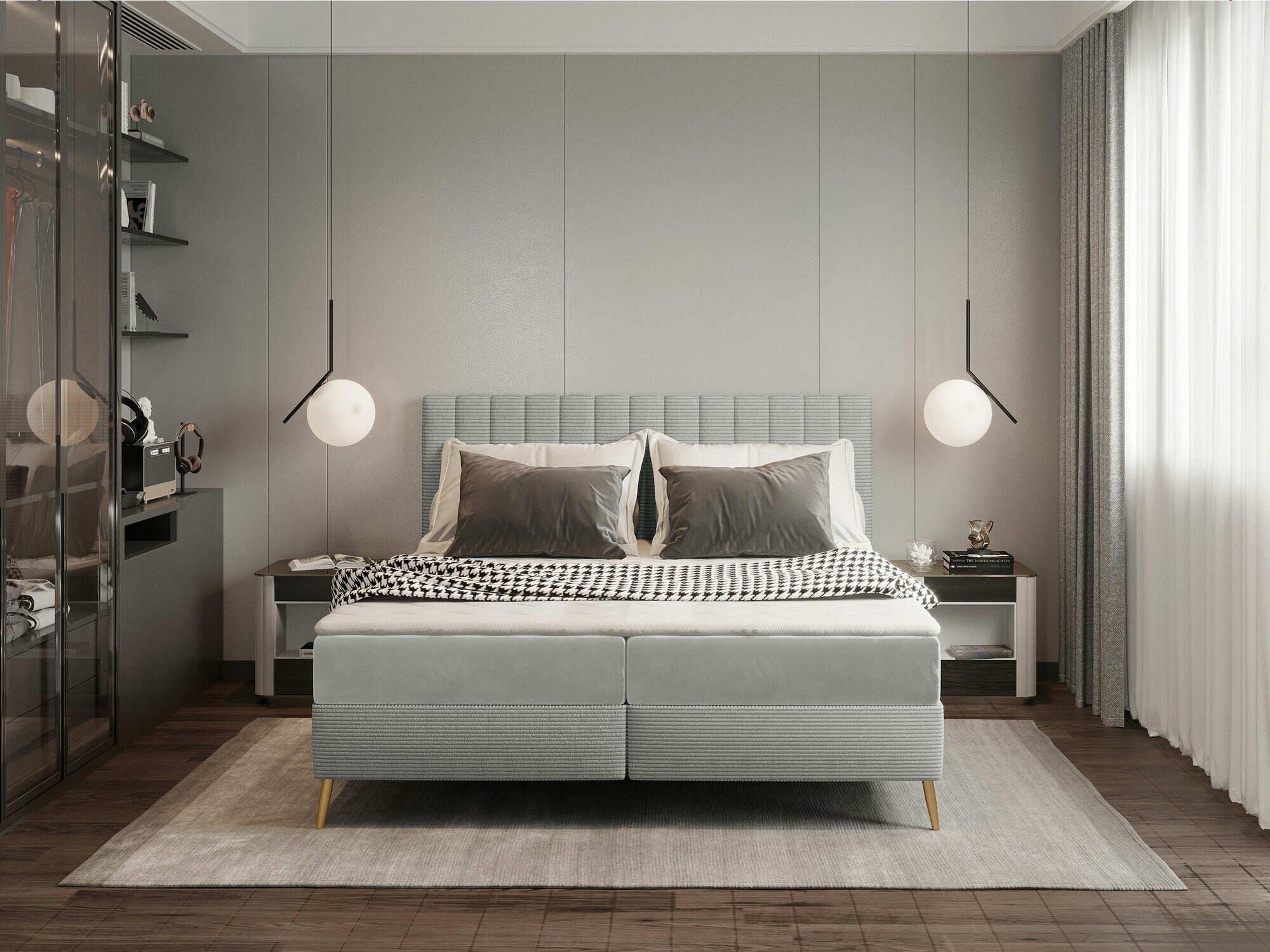 Boxspring krevet Indiana 159 (Poso 55 + Paros 05)