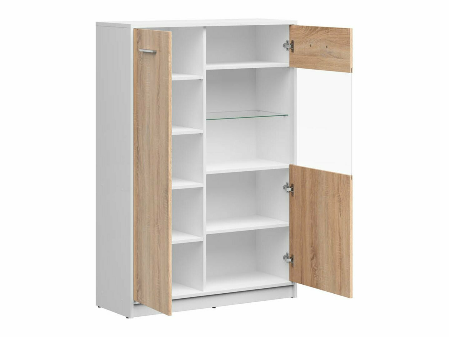 Polica Novsore 138 (Bijela + Sonoma hrast)