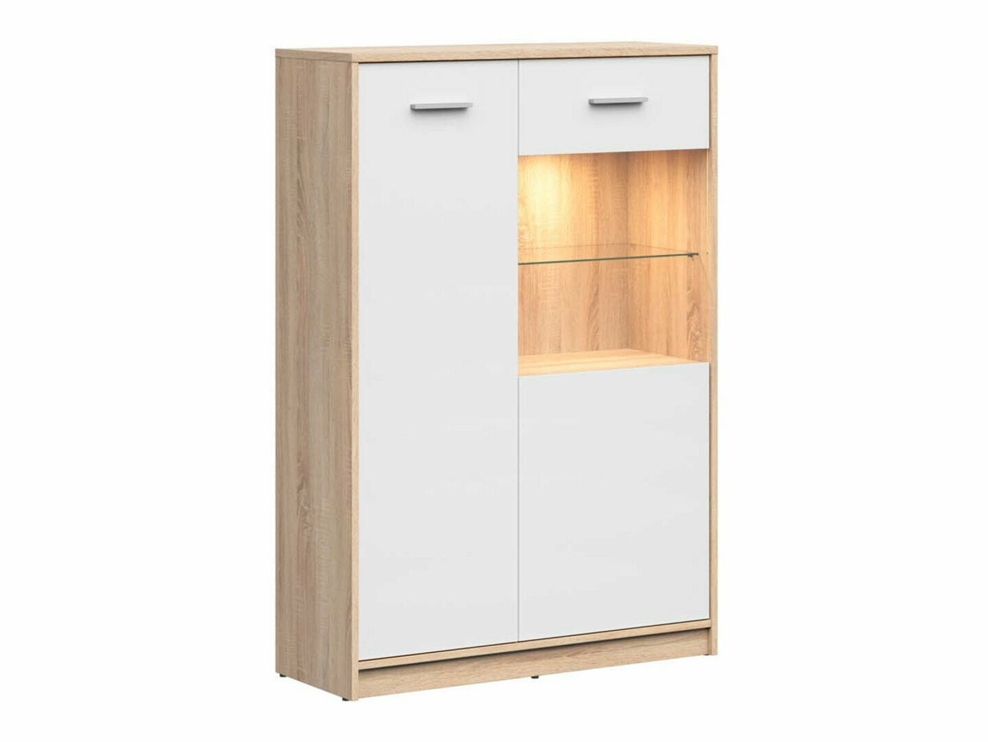 Polica Novsore 138 (Sonoma hrast + Bijela)