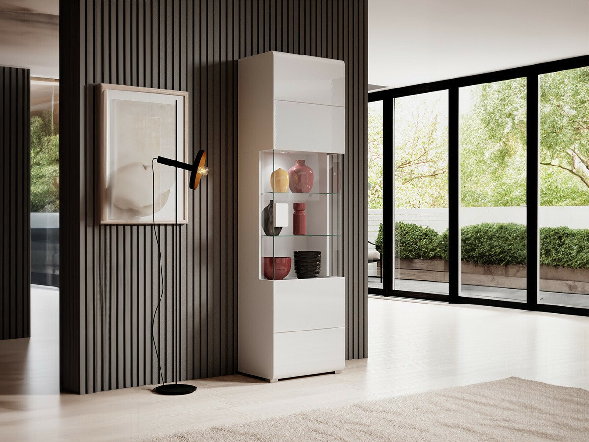 Polica Torsone 103 (Bijela + Sjajno bijela)