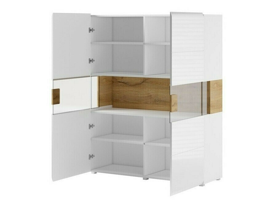 Set za dnevni boravak Torsone 104 (Antracit + Gloss antracit + Hrast Grandson)