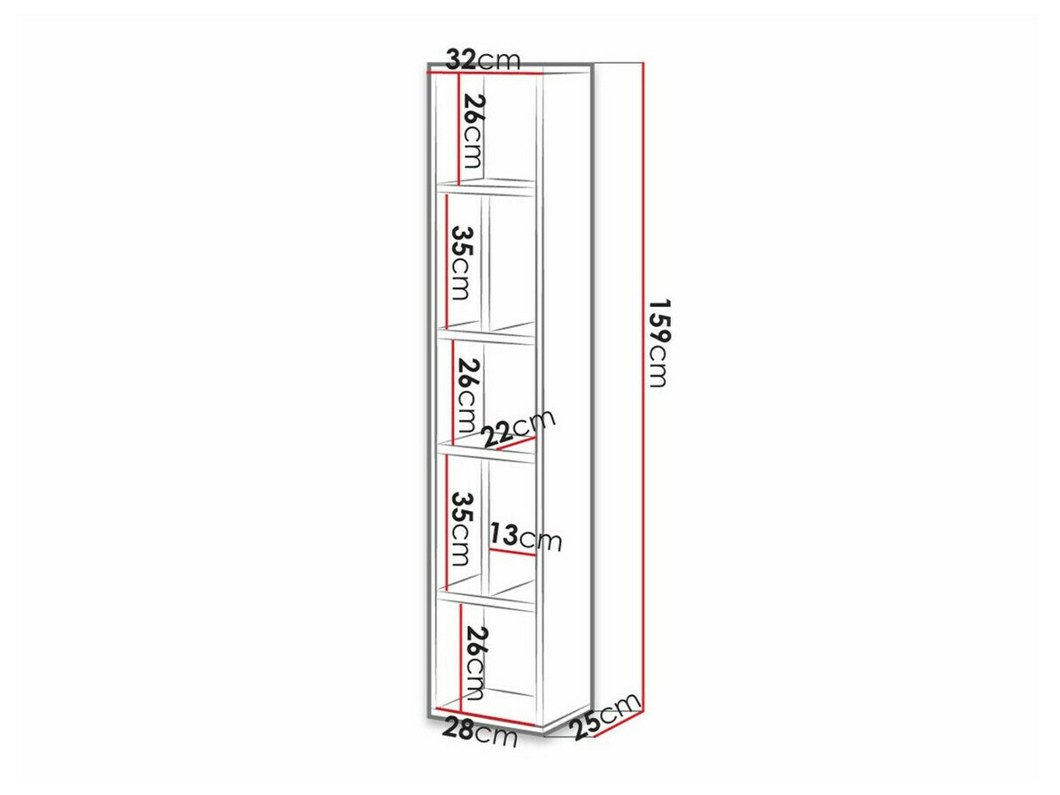 Zidna polica Torsone 106 (Bijela)