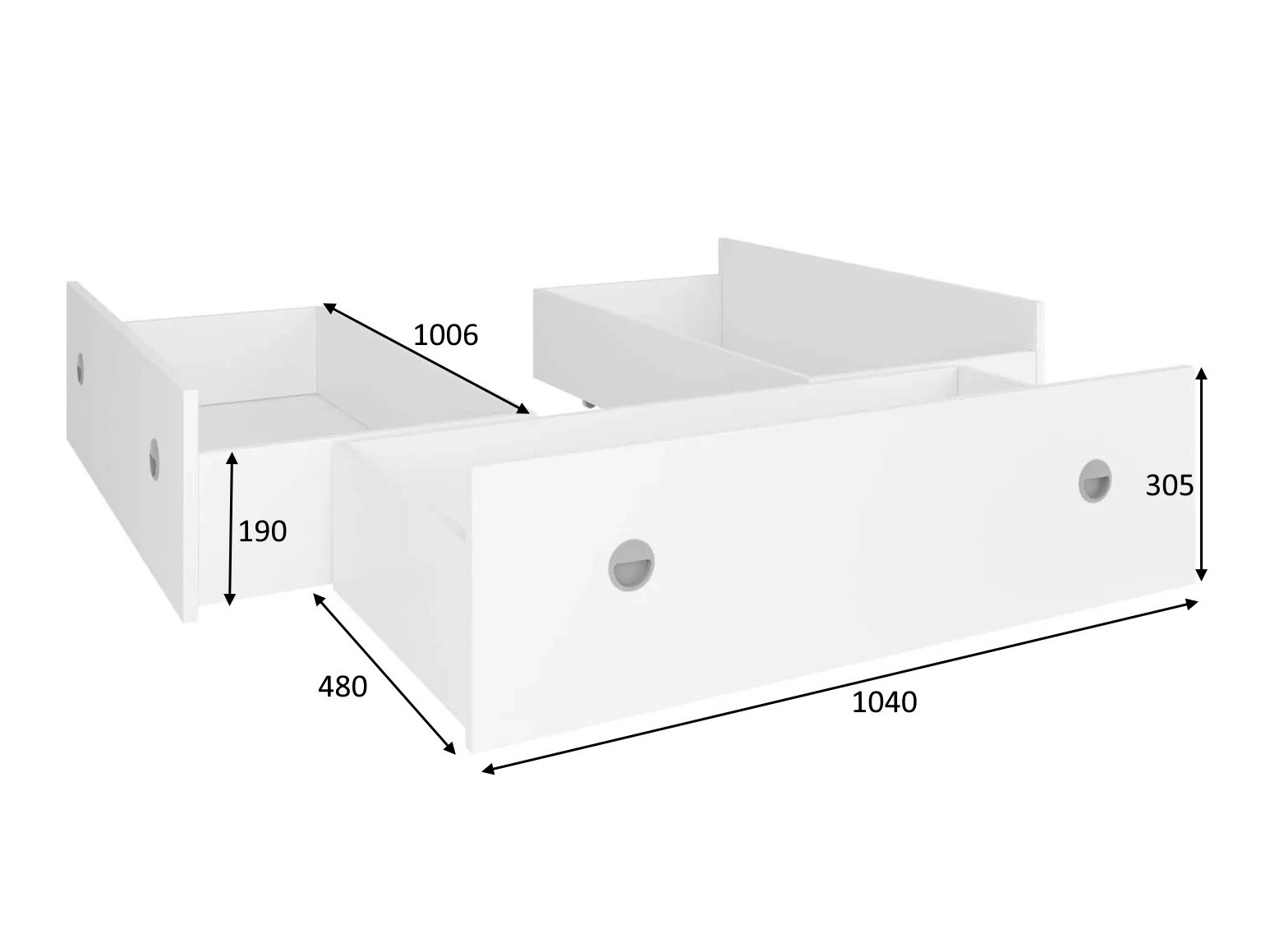 Kutija za posteljinu Novsore 129 (Bijela) (3 kom.)