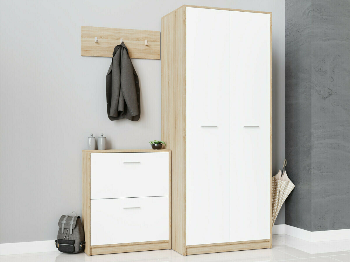 Set za hodnik Novsore 150 (Sonoma hrast + Bijela)