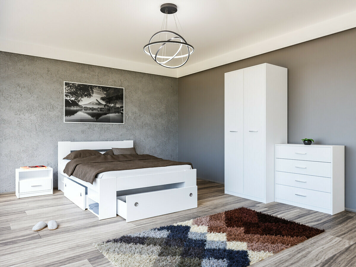 Set za spavaću sobu Novsore 147 (Bijela)