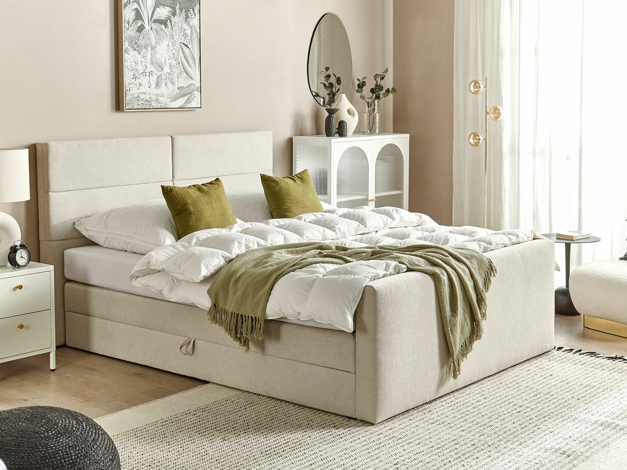 Boxspring krevet Berwyn 2394 (Bež)