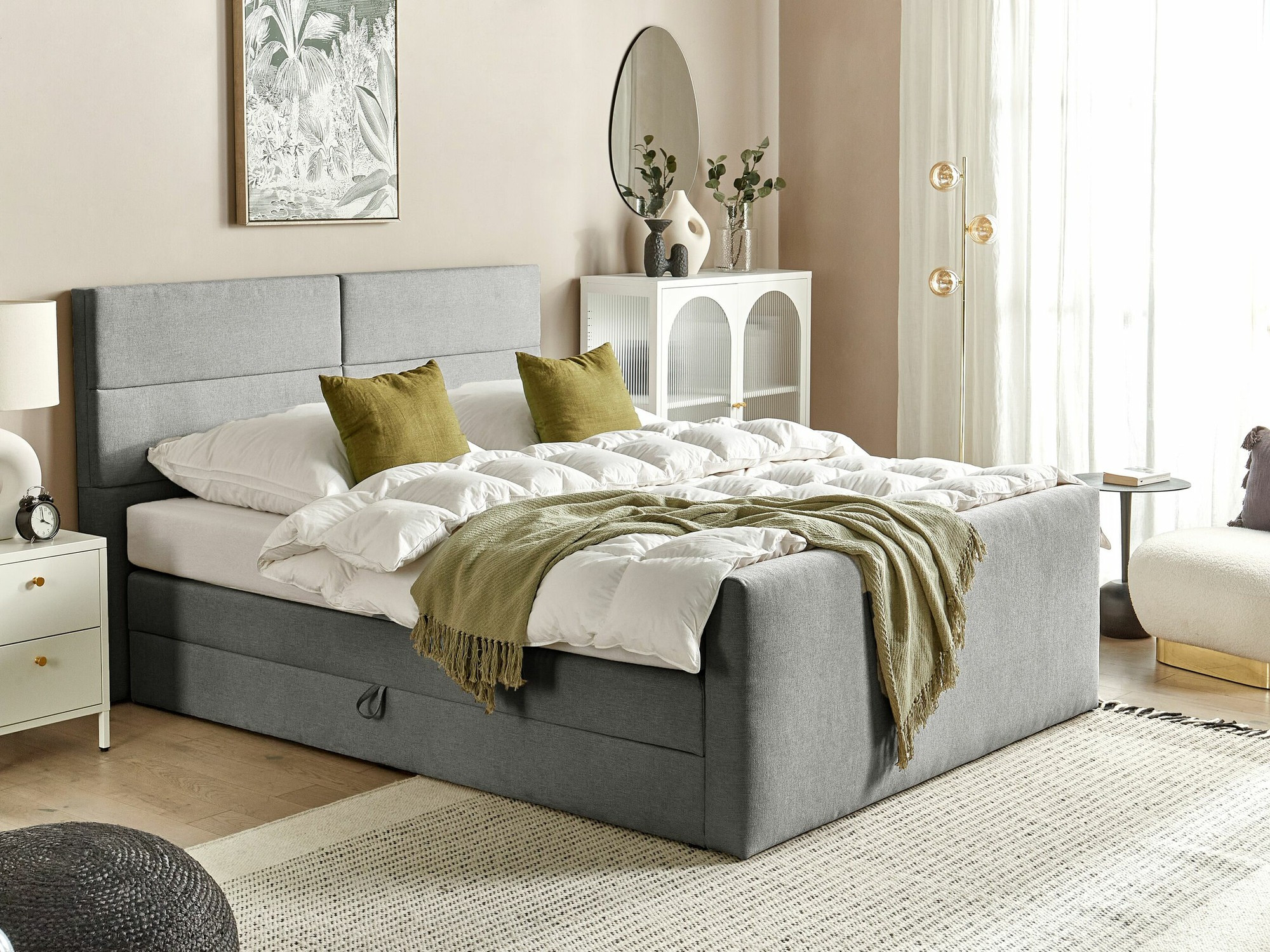 Boxspring krevet Berwyn 2394 (Siva)