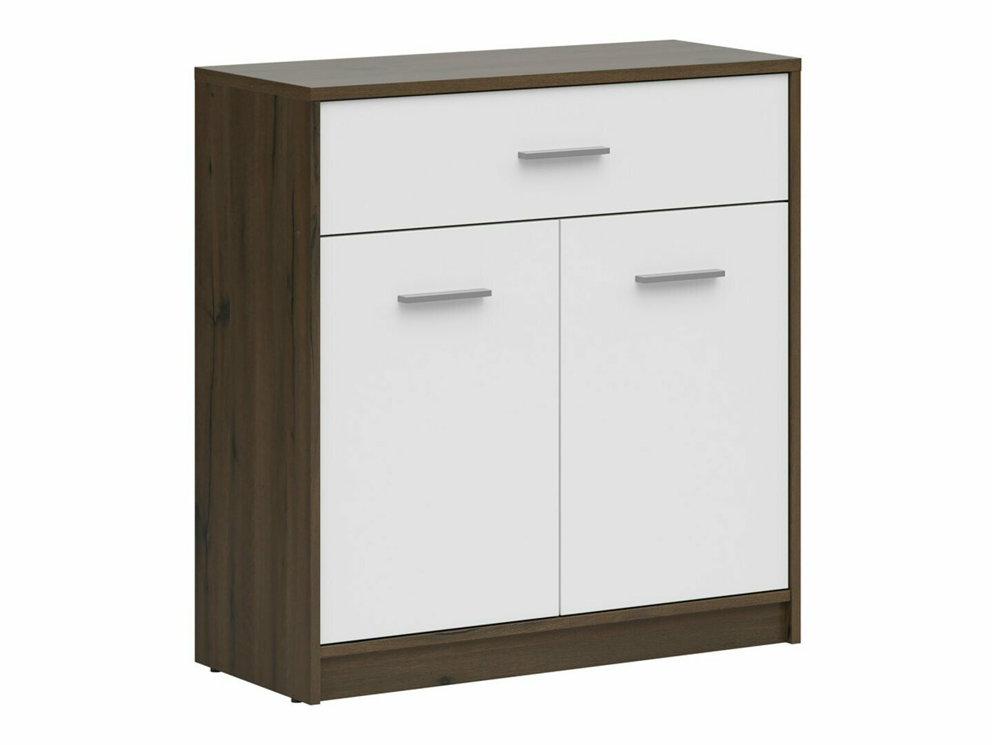 Komoda Novsore 115 (Tamni hrast + Bijela)