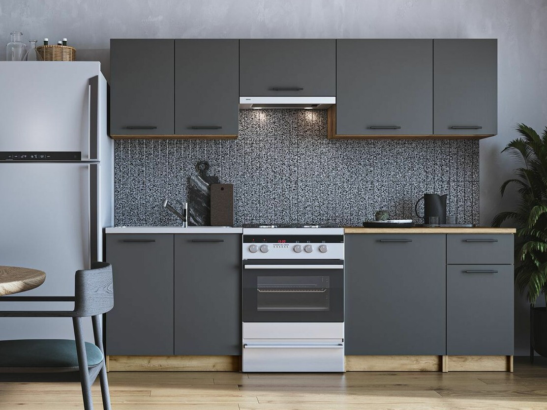 Kuhinjski set Houston 856 (Antracit + Craft hrast)