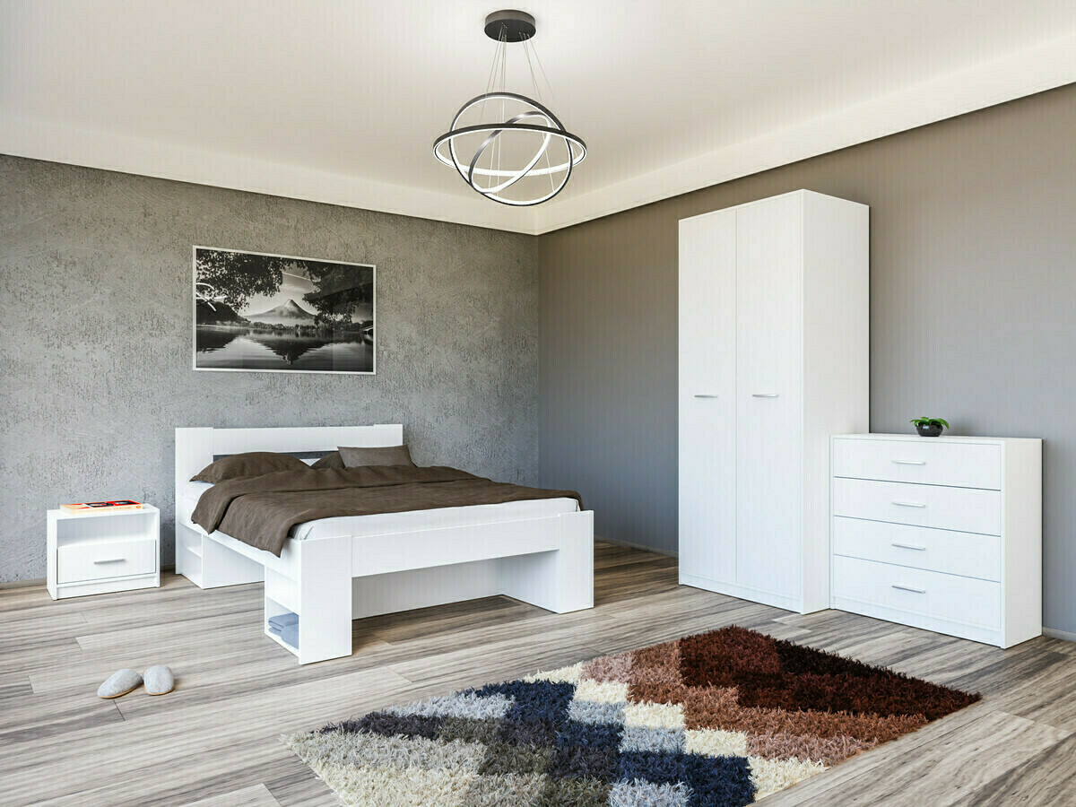 Set za spavaću sobu Novsore 147 (Bijela)