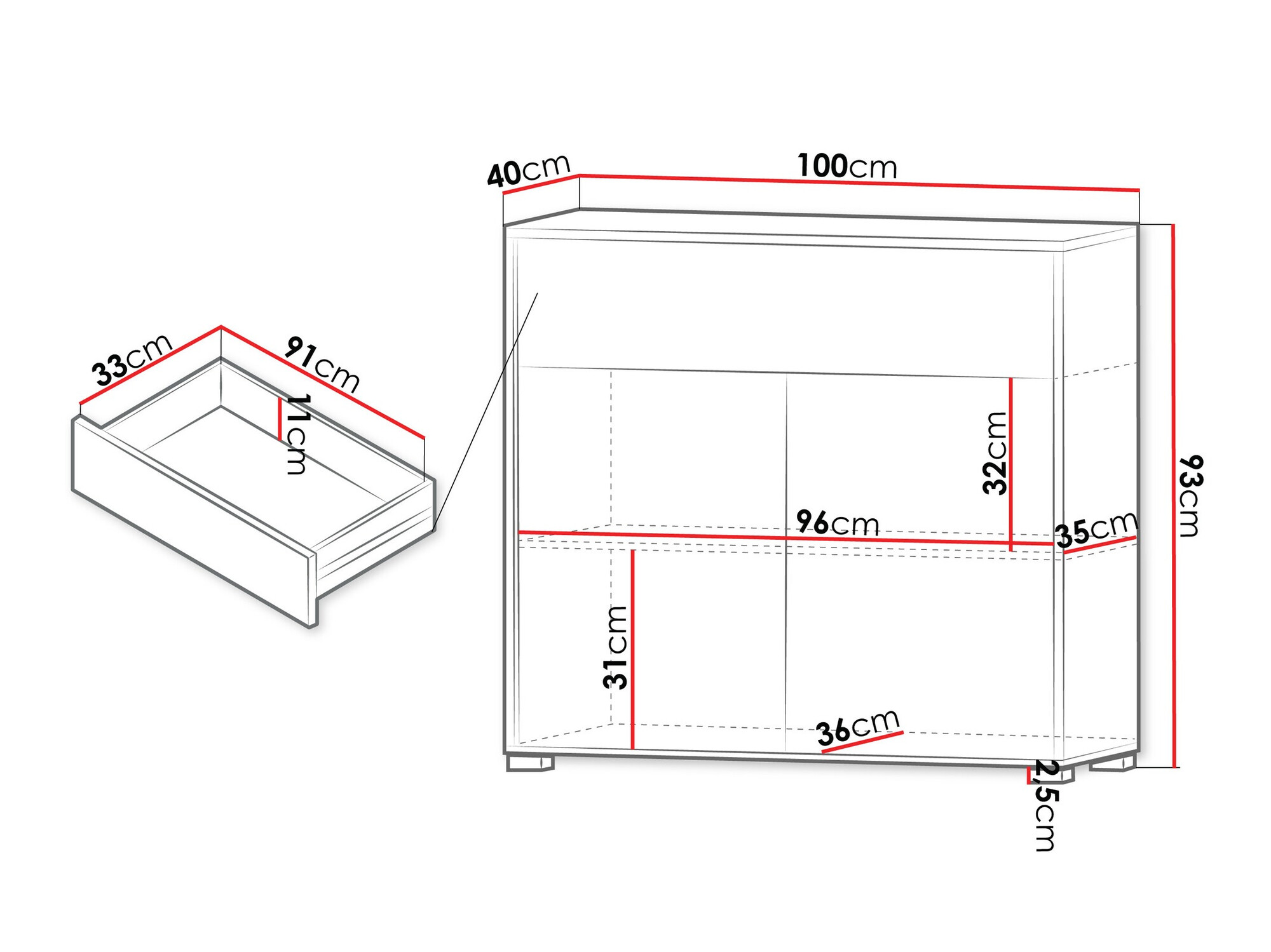 Komoda Comfivo Tutela IV (Bijela)