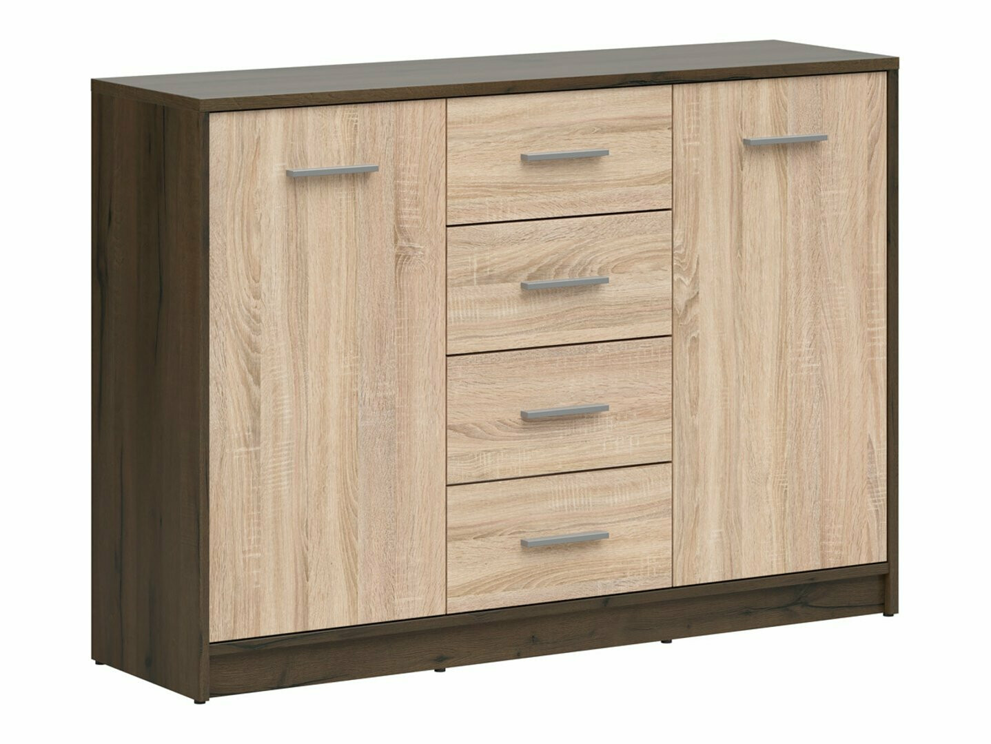 Komoda Novsore 118 (Tamni hrast + Sonoma hrast)
