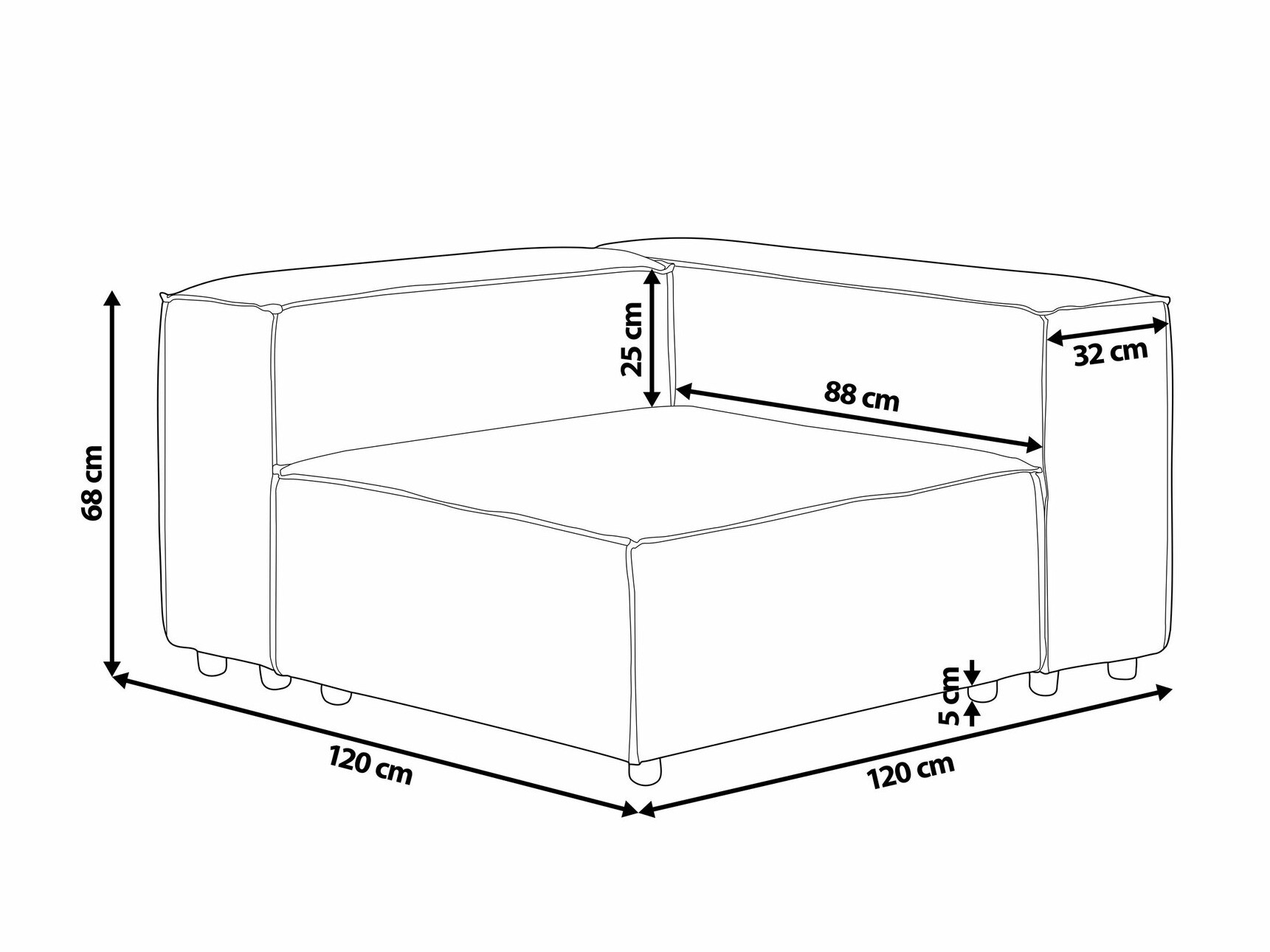 Modularne sjedeće garniture Serophi 101 (Bež)