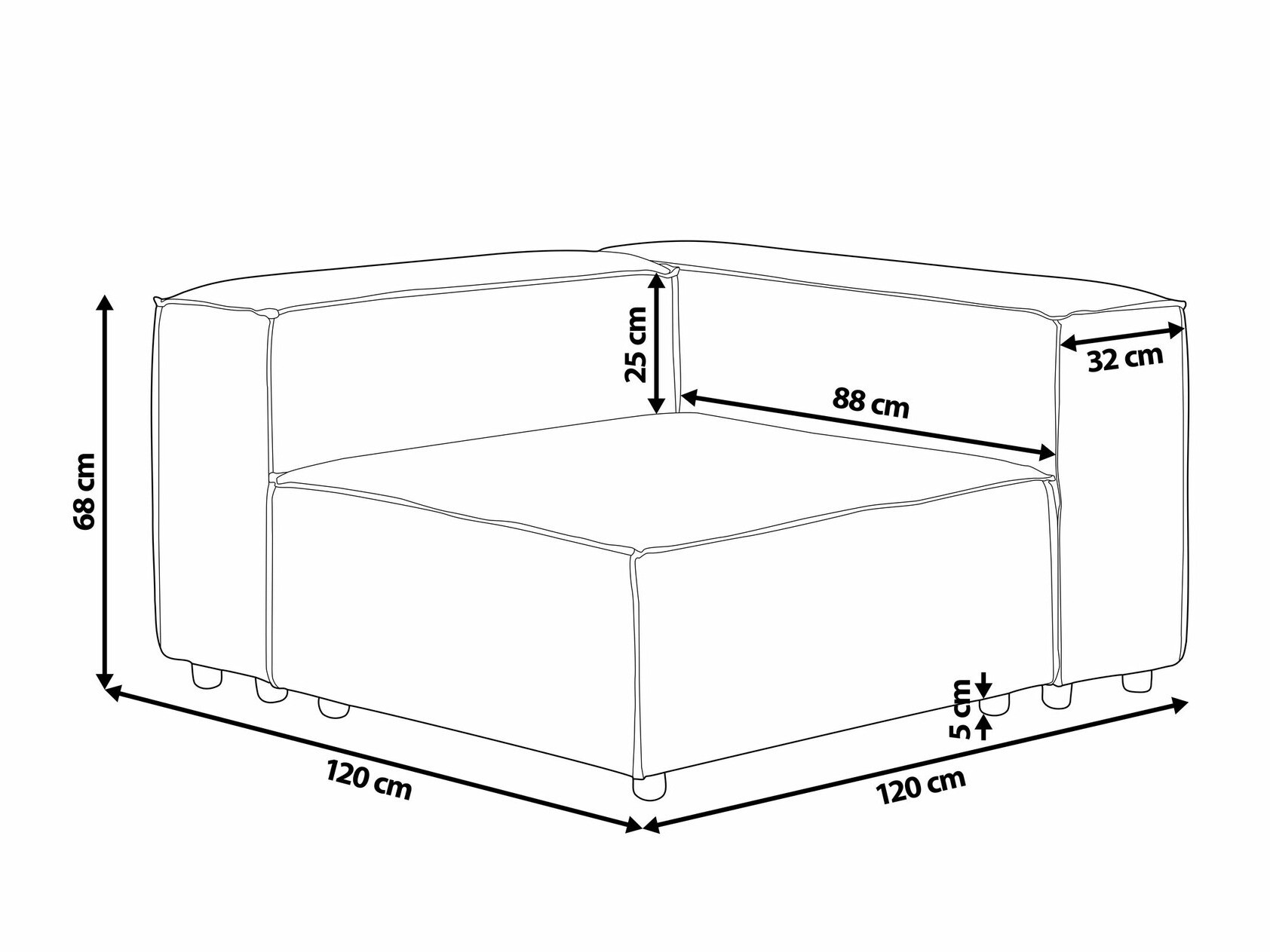 Modularne sjedeće garniture Serophi 101 (Taupe)