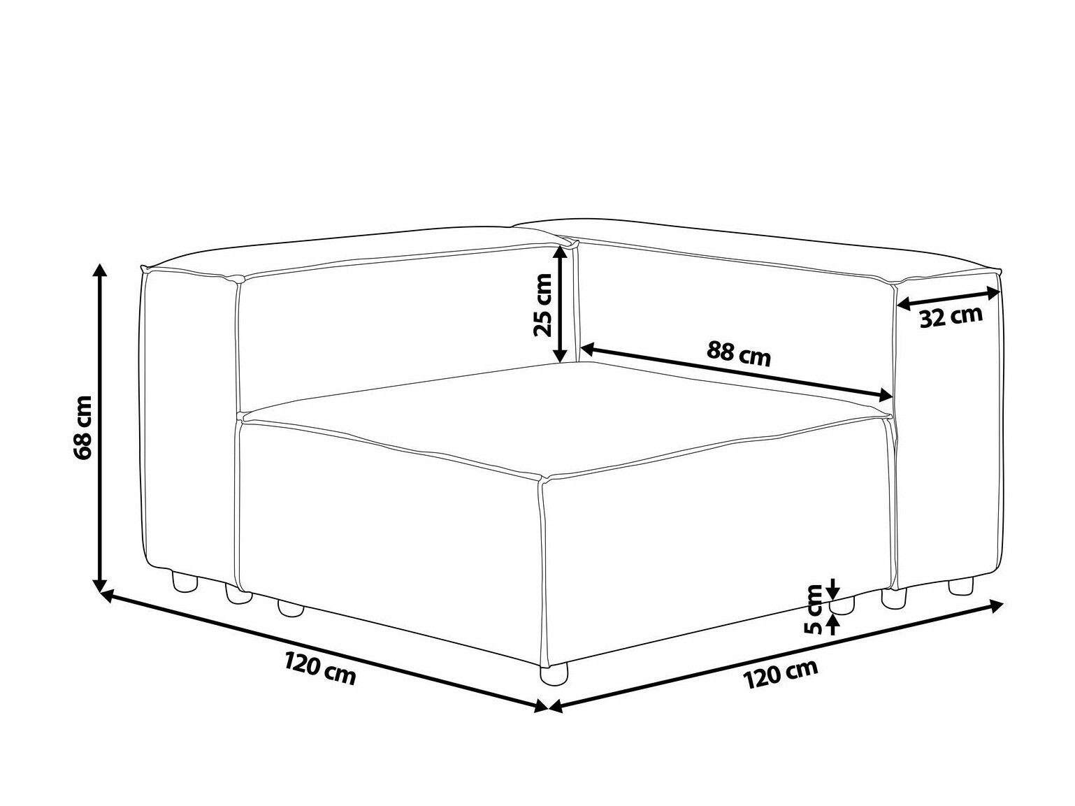 Modularne sjedeće garniture Serophi 101 (Zelena)