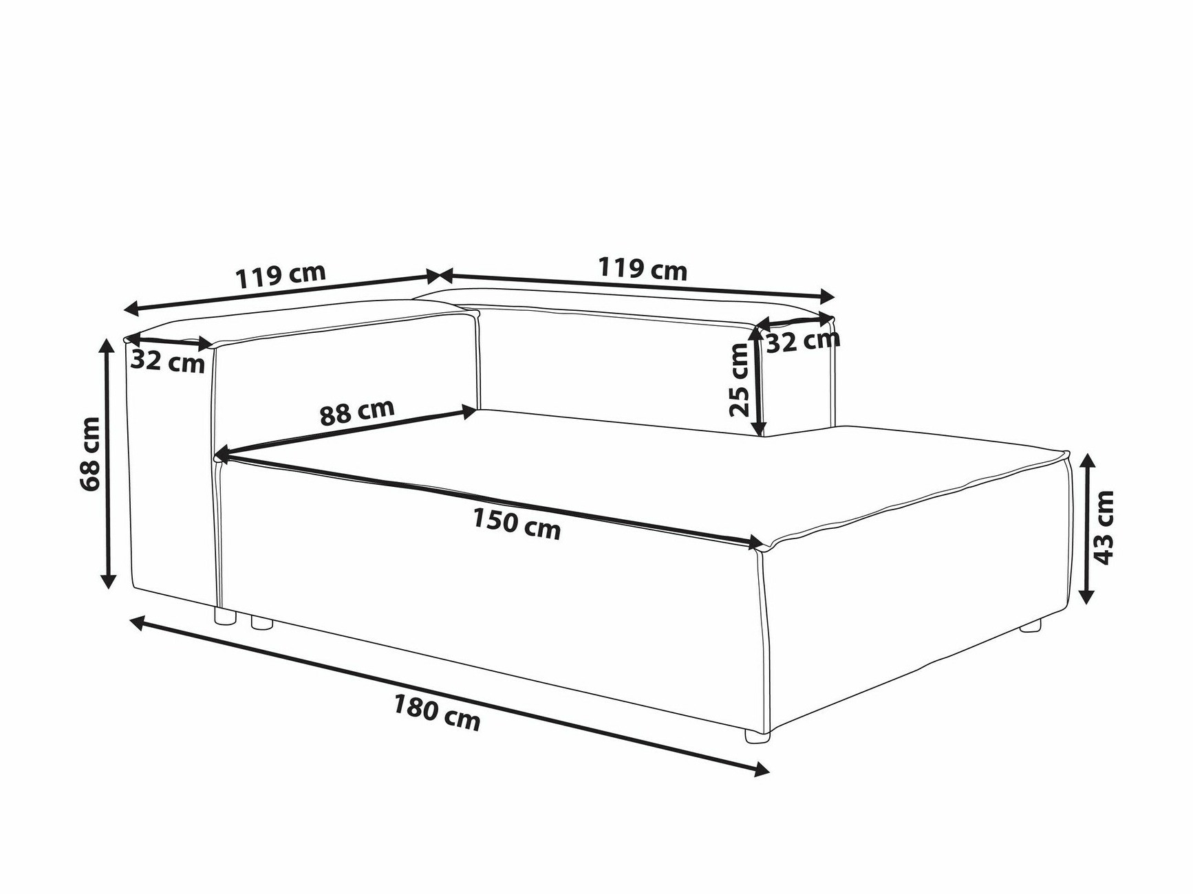 Modularne sjedeće garniture Serophi 102 (Bež)