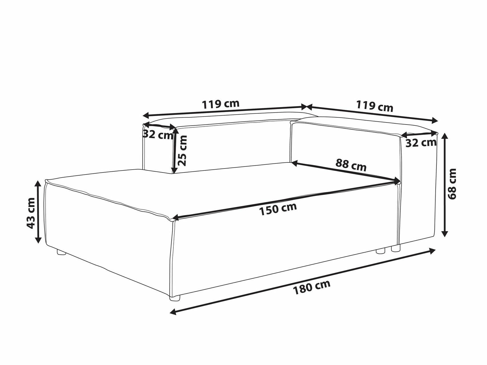 Modularne sjedeće garniture Serophi 102 (Bež)