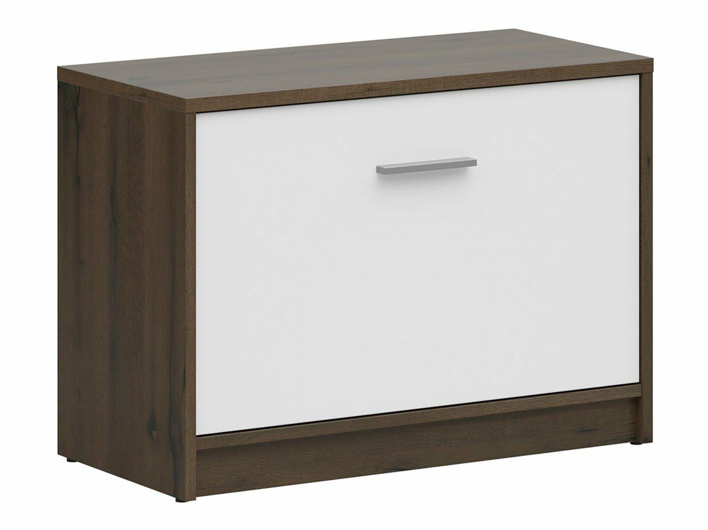 Ormarić za cipele Novsore 111 (Tamni hrast + bijela)