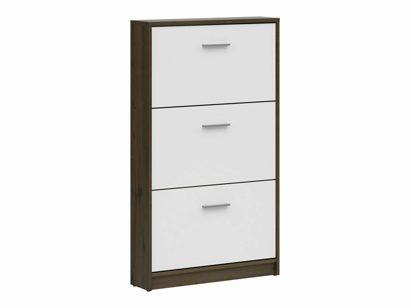 Ormarić za cipele Novsore 113 (Tamni hrast + Bijela)