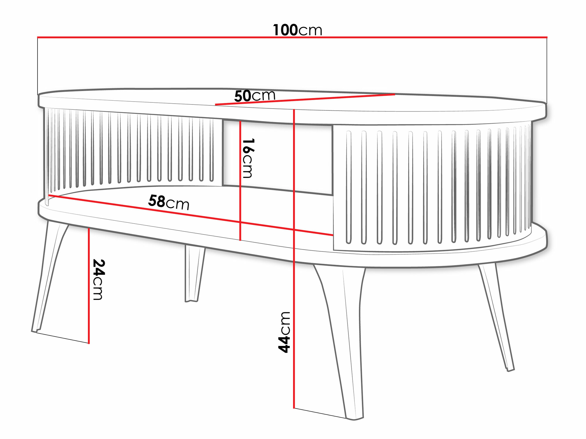 Stolić za kavu Sordore 107 (Ružičasta + Crna)