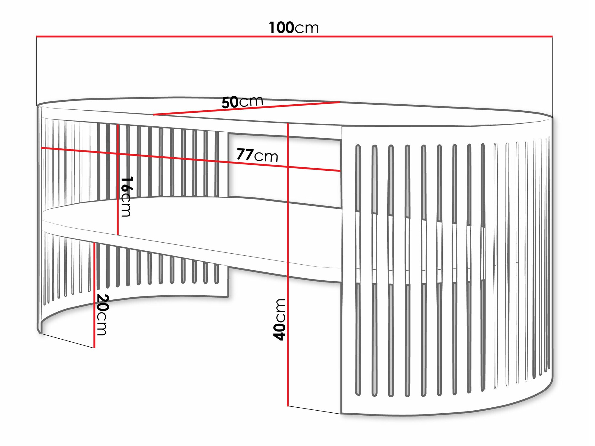 Stolić za kavu Civer V (Ružičasta + Bijela)