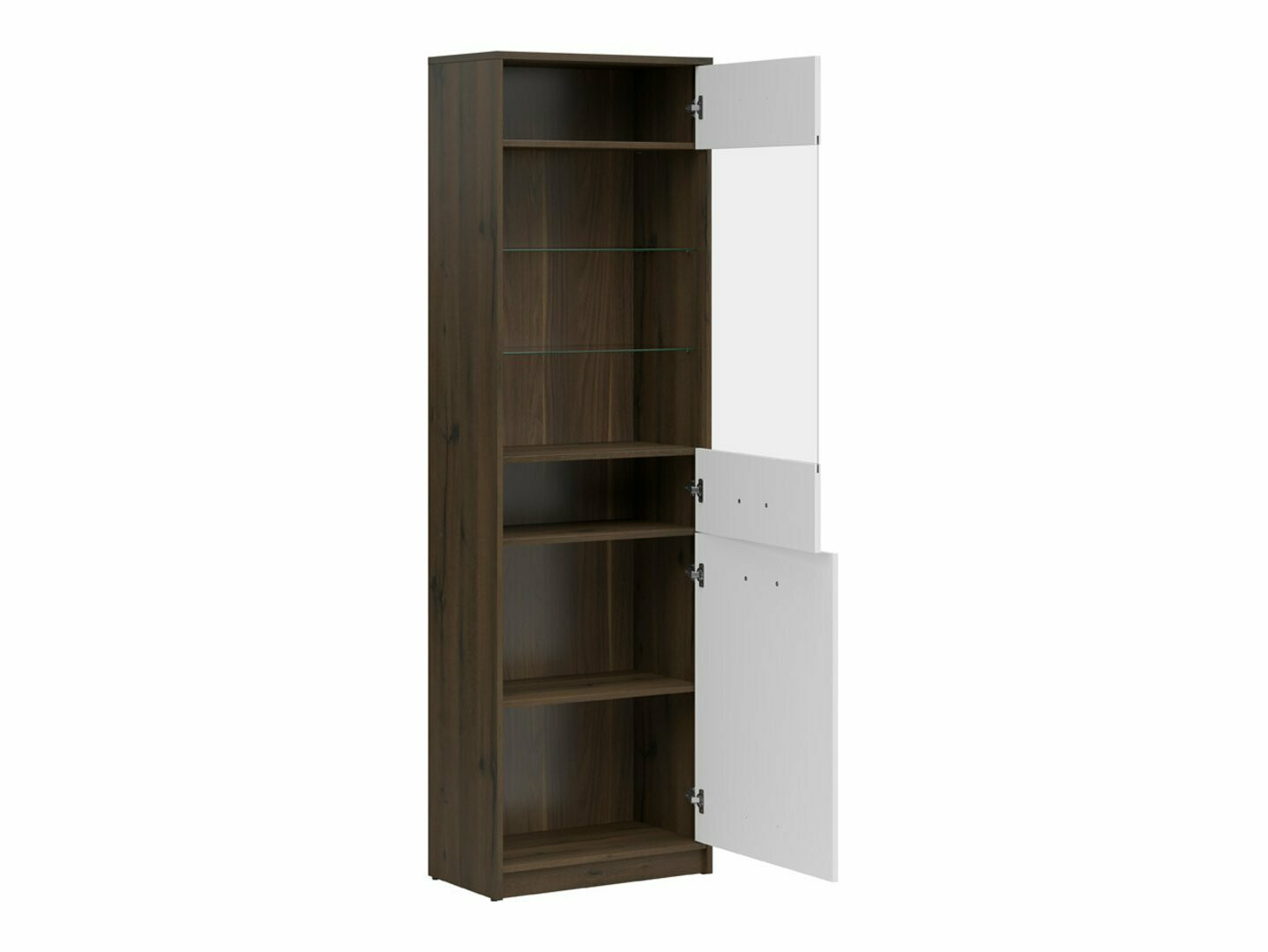 Polica Novsore 136 (Tamni hrast + Bijela)