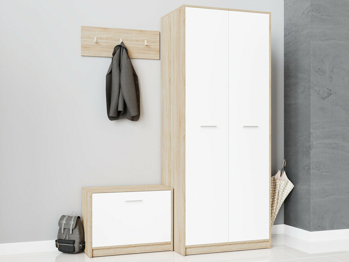 Set za hodnik Novsore 152 (Sonoma hrast + Bijela)