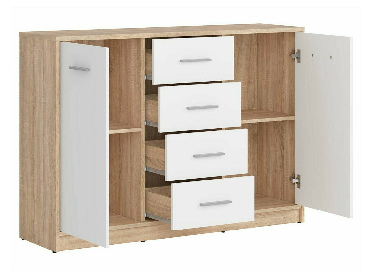 Set za spavaću sobu Novsore 149 (Sonoma hrast + Bijela)
