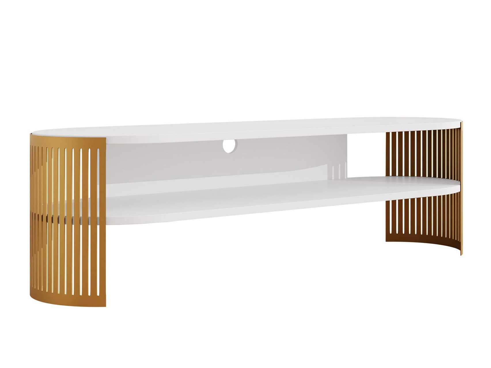 TV stol Civer I (Zlatna + Bijela)