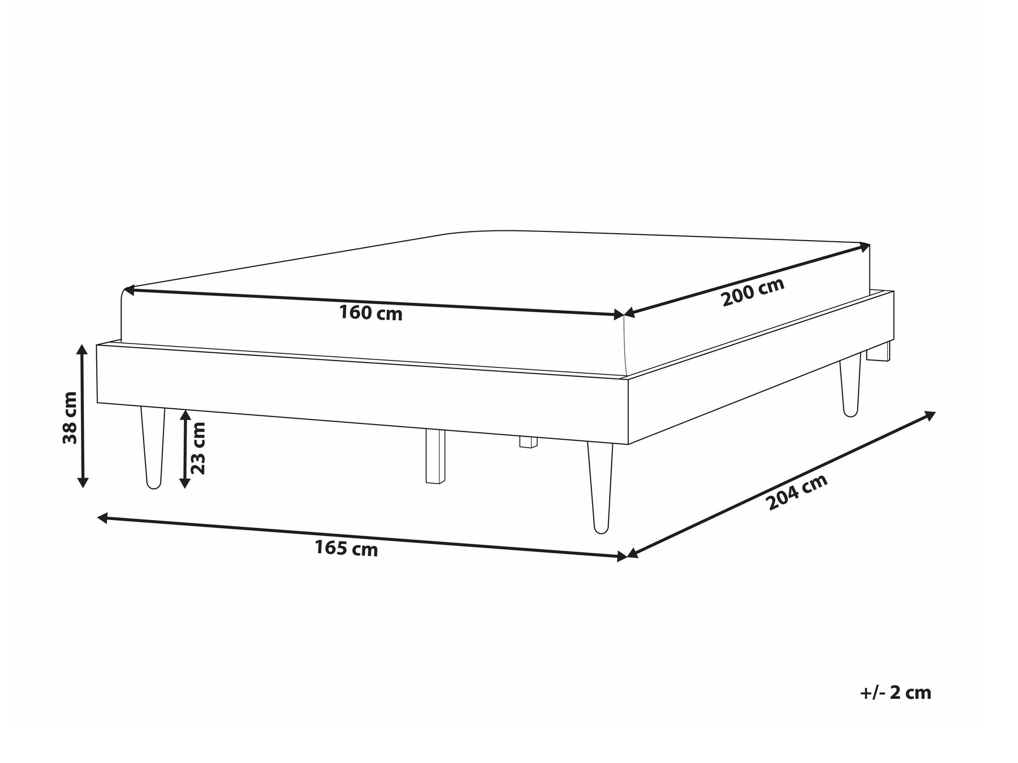 Krevet Berwyn 2088 (Crna)