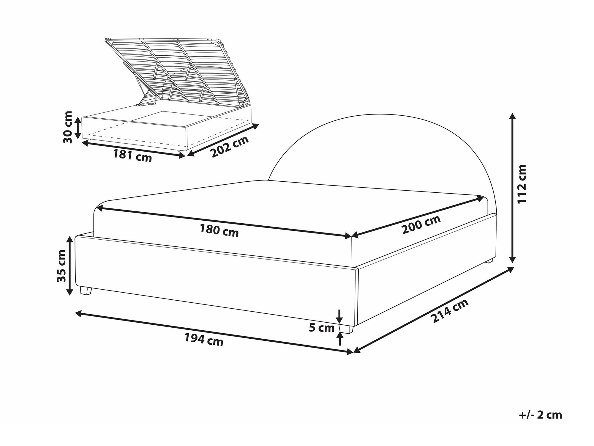 Krevet Berwyn 282 (Bijela)