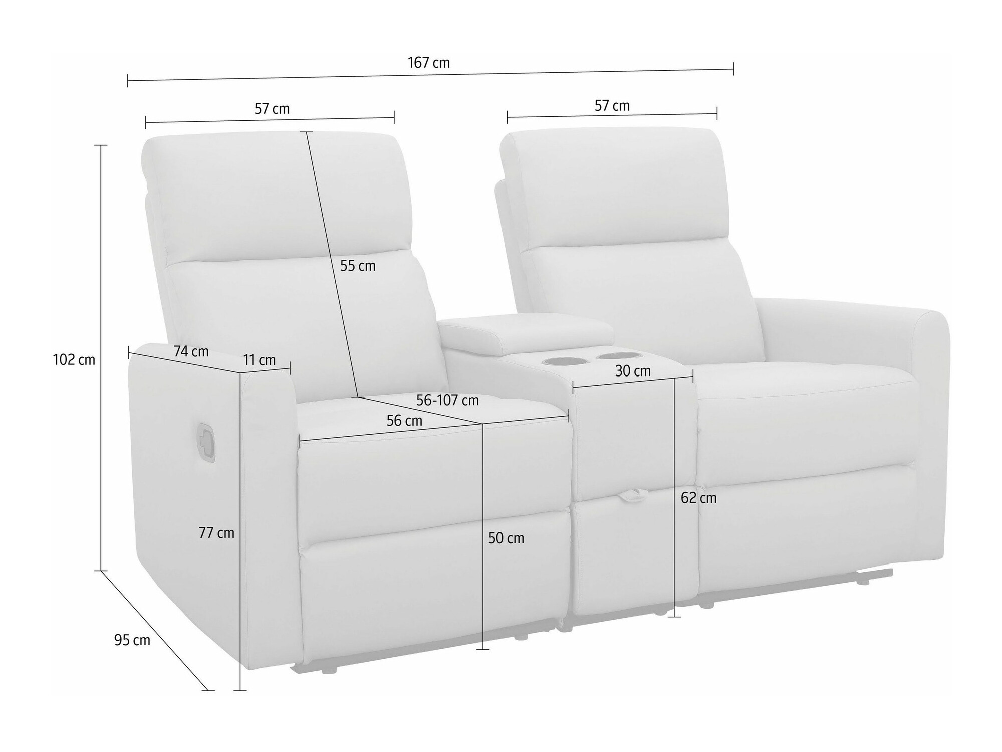 Podesivi kauč Denton 1397 (Smeđa)