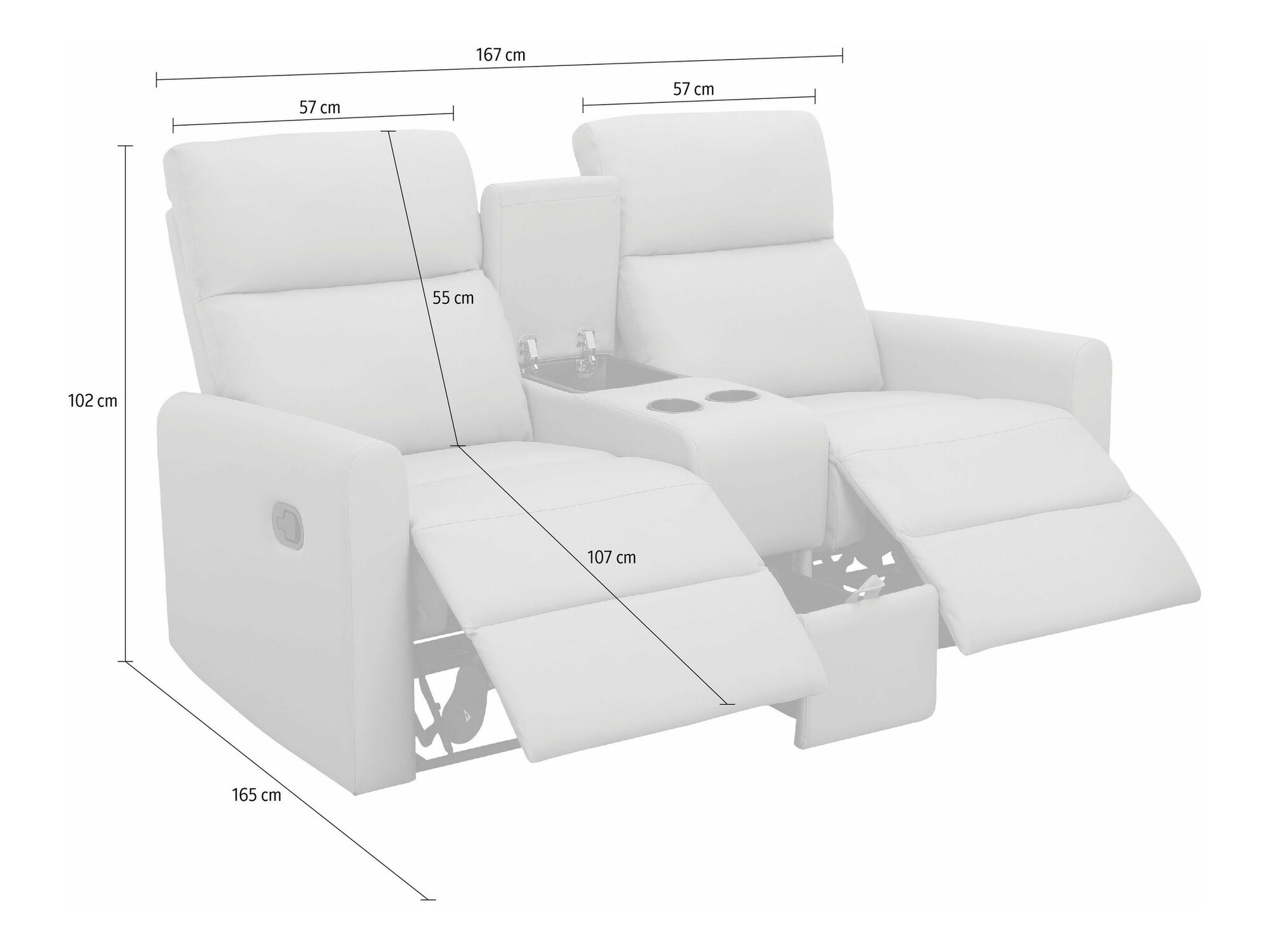 Podesivi kauč Denton 1397 (Smeđa)