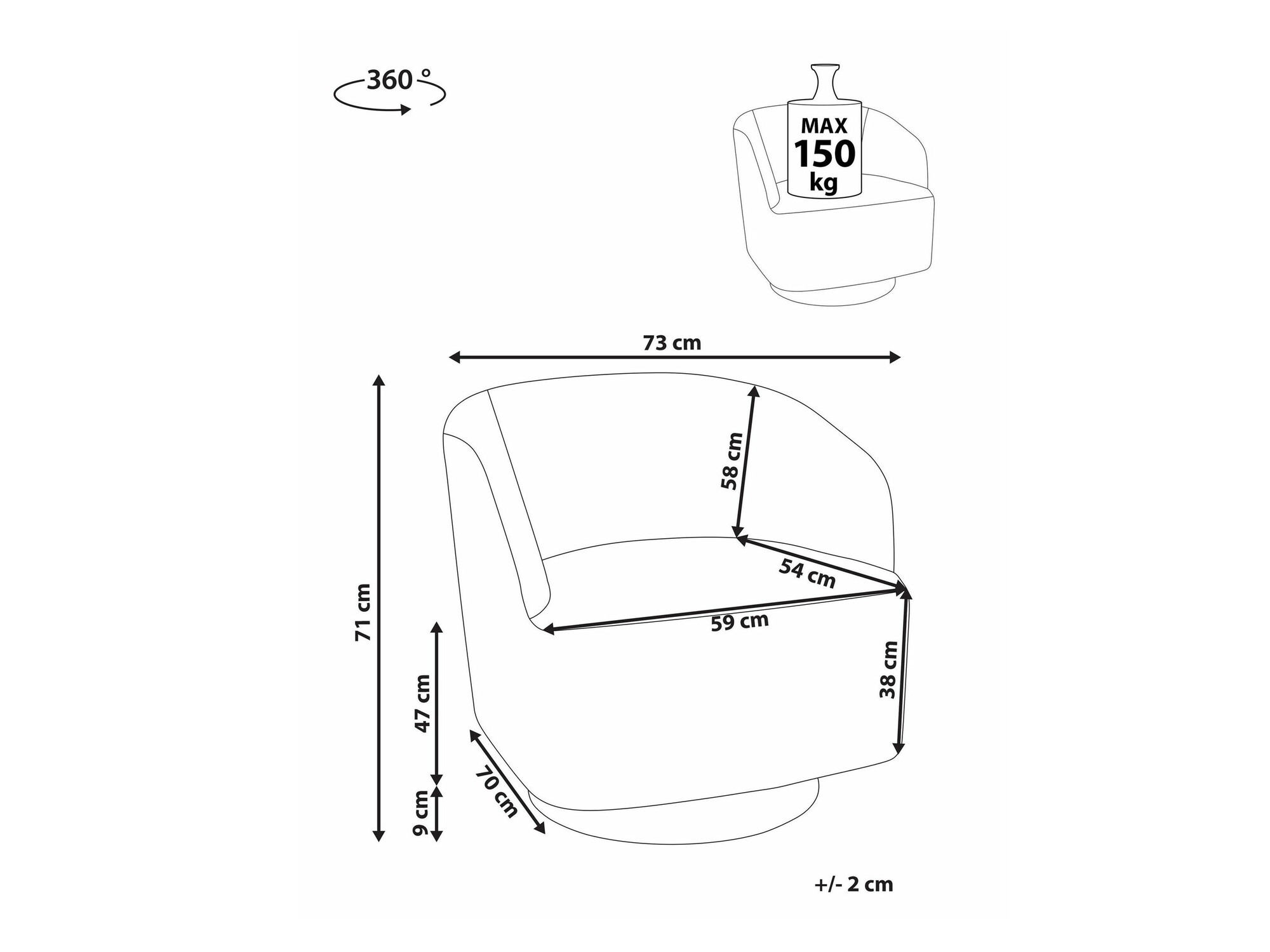 Fotelja Berwyn 1372 (Svijetlo zelena)