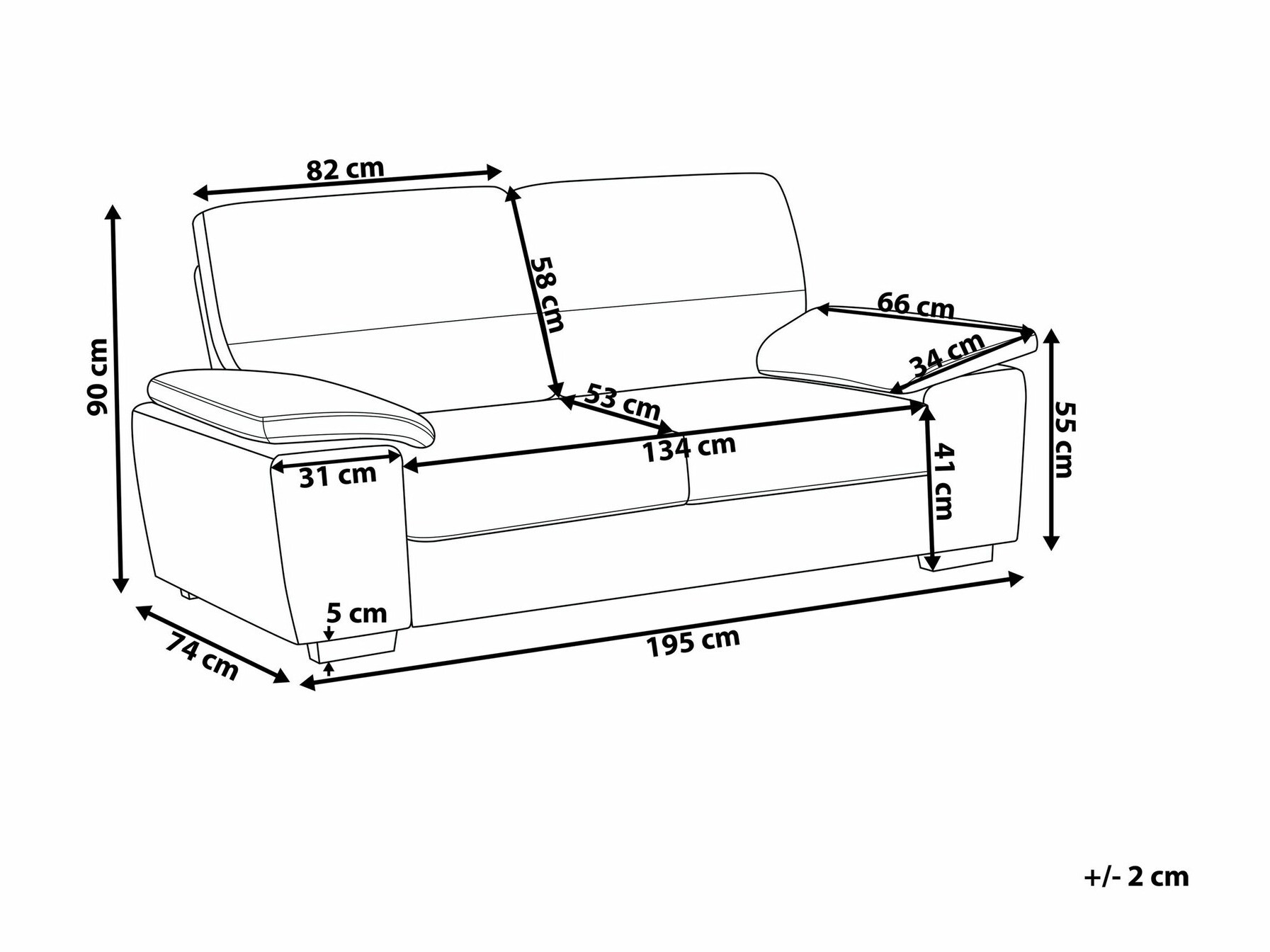 Kauč Berwyn 1327 (Bež)