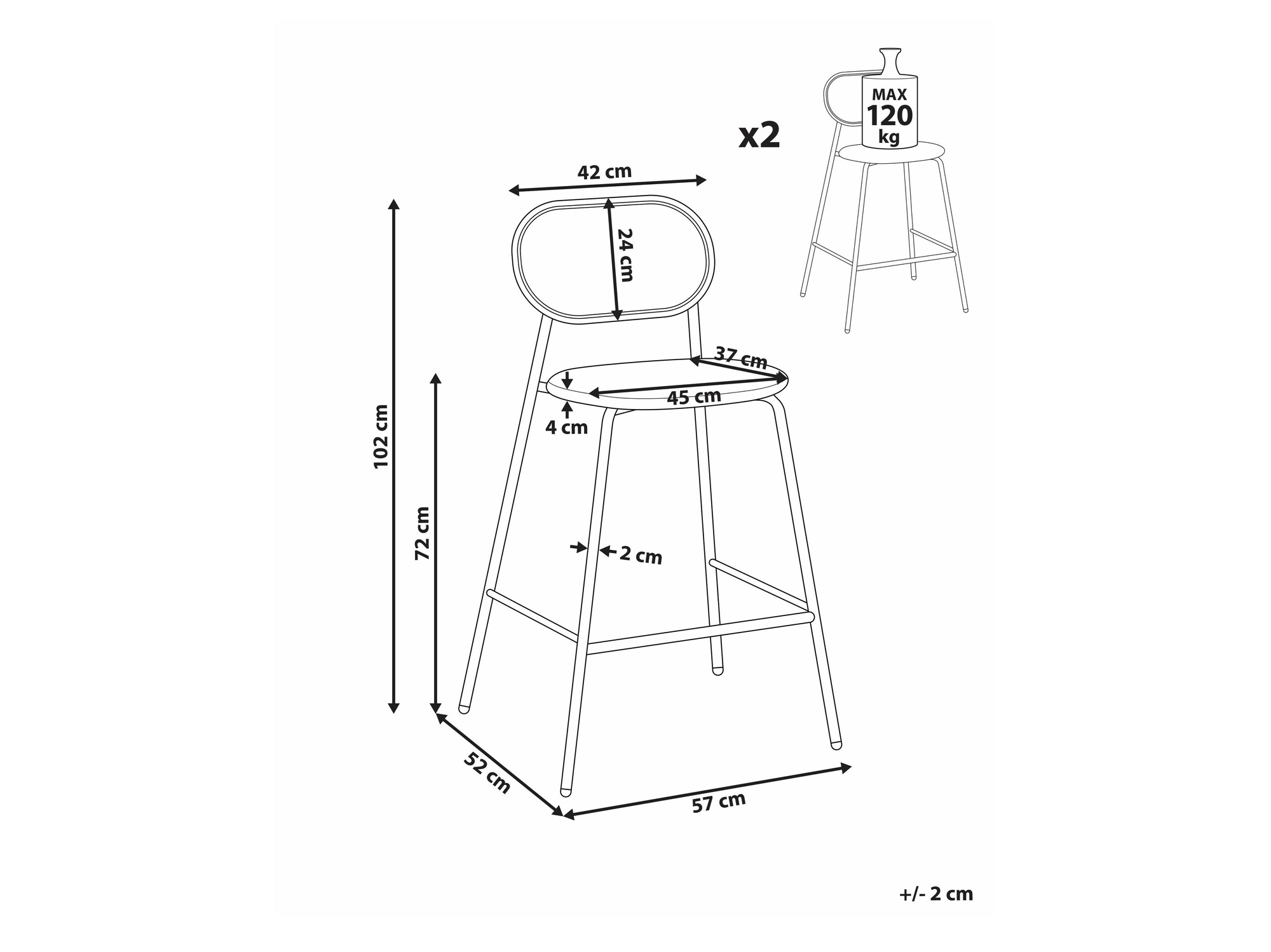 Barska stolica Berwyn 2426 (Crna)