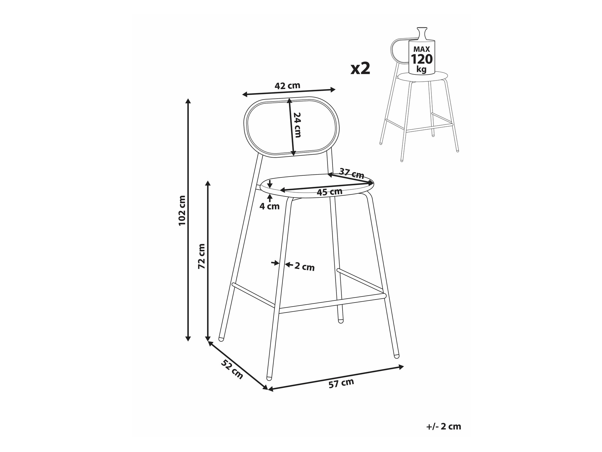 Barska stolica Berwyn 2426 (Svijetlo smeđa)