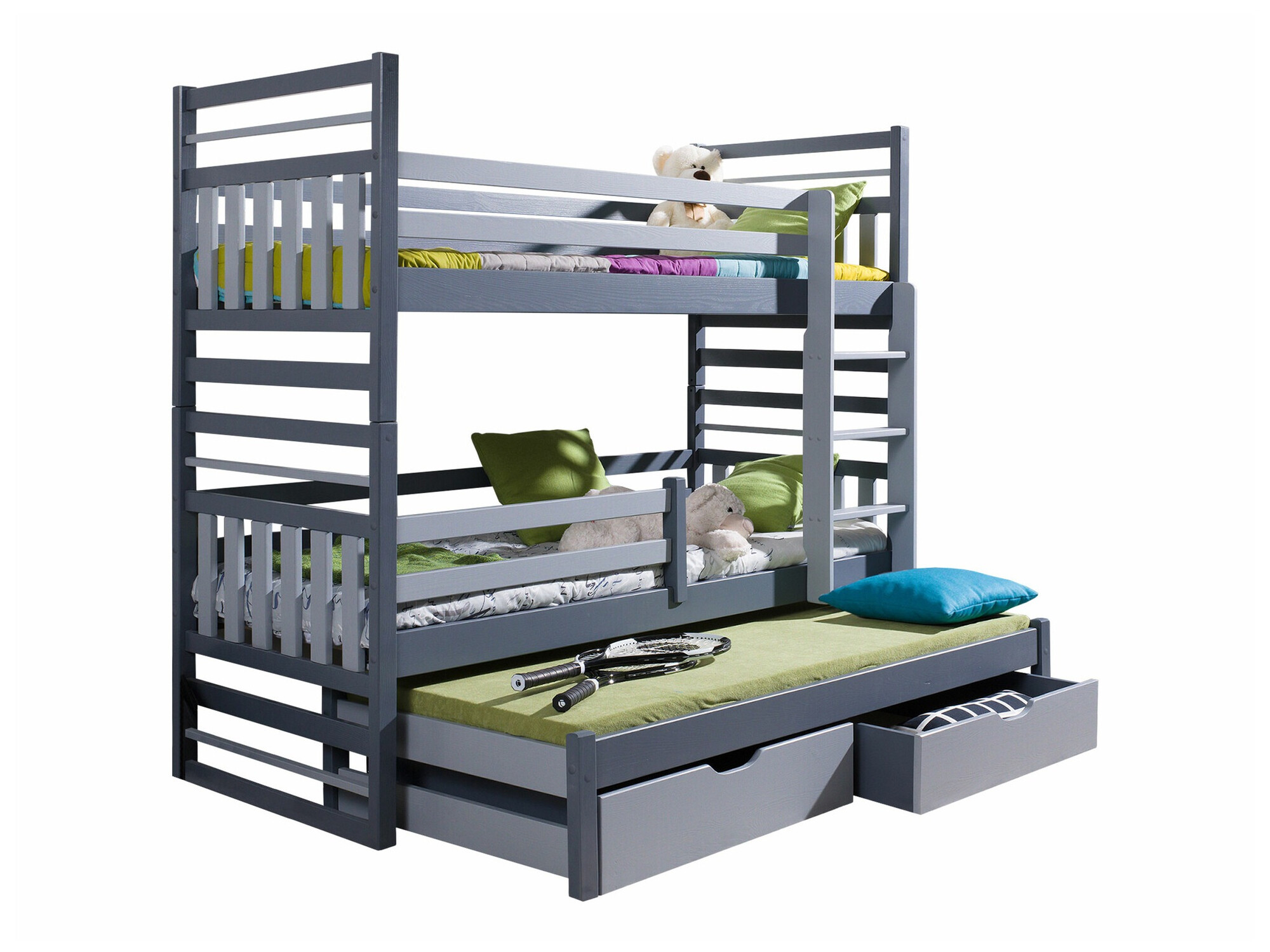 Dvokatan krevet Henderson 124 (Grafit + Siva)