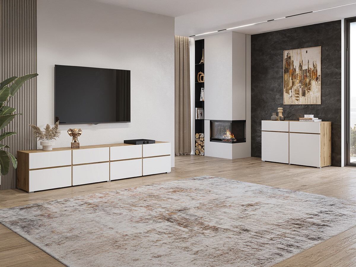 Dnevni boravak Alfere 107 (Wotan hrast + Bijela)